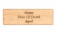 Small Name Plate for Ashes Caskets
